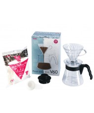 Набор пуровер для заваривания кофе Hario V60 02 на 1-4 чашки 