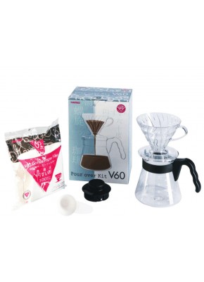 Набор пуровер для заваривания кофе Hario V60 02 на 1-4 чашки 