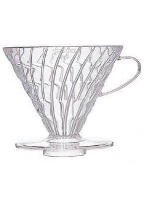 Пуровер Hario V60 01 прозрачный пластиковый для заваривания кофе на 1-2 чашки