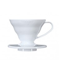 Пуровер Hario V60 01 белый пластиковый для заваривания кофе на 1-2 чашки