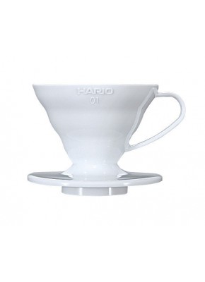 Пуровер Hario V60 01 белый пластиковый для заваривания кофе на 1-2 чашки