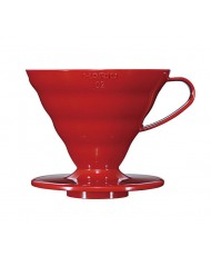 Пуровер Hario V60 02 красный пластиковый для заваривания кофе на 1-4 чашки