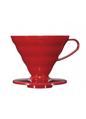 Пуровер Hario V60 02 красный пластиковый для заваривания кофе на 1-4 чашки