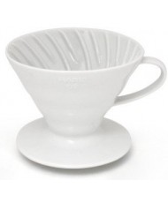Пуровер Hario V60 02 белый керамический для заваривания кофе на 1-4 чашки