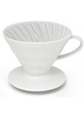 Пуровер Hario V60 02 белый керамический для заваривания кофе на 1-4 чашки